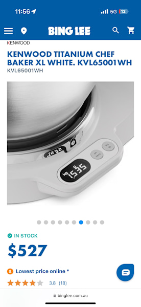 Kenwood Titanium Chef Baker XL White KVL65001WH - Price Negotiable!63019987862658112