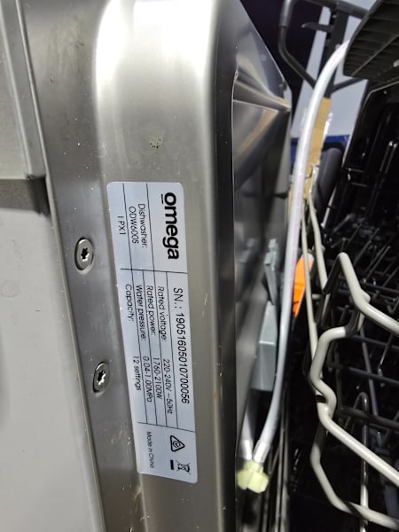 Omega Dishwasher ODW600S 12 Settings63016909127426113