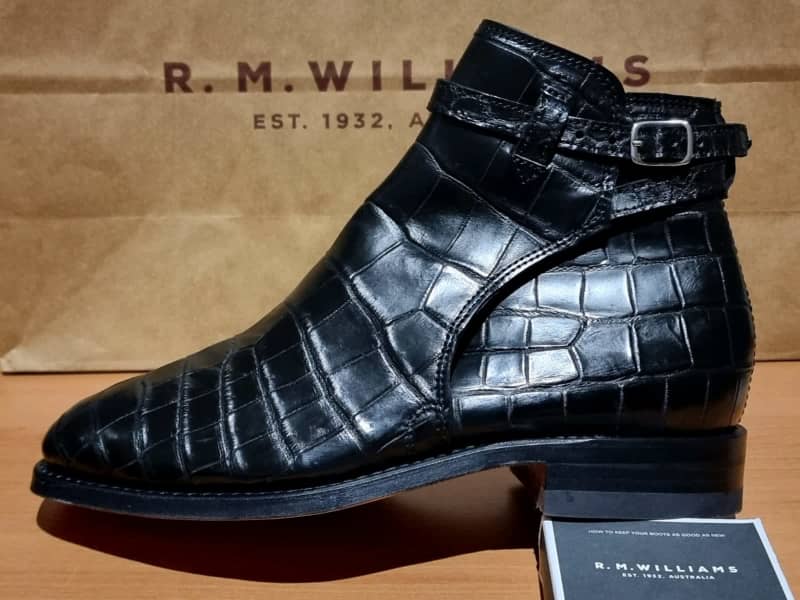 RM Williams Stockman Buckle boot Crocodile leather Mens 8G