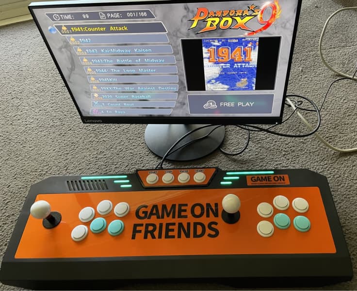 retro arcade game console with 1660 games included