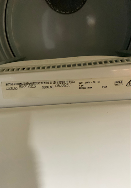 Maytag commercial dryer 63021729605250111