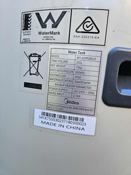 Midea Heat Pump Hot Water Heater 200 ltr63612125688065112