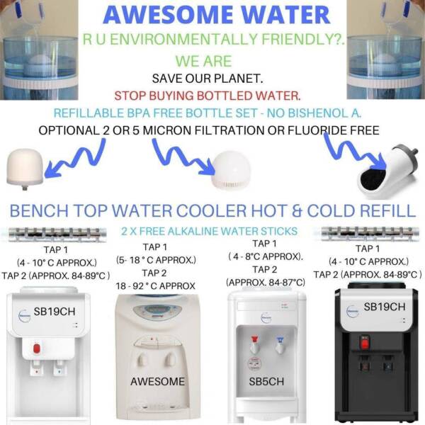 WATER COOLERS REFILL BPA FREE BENCH TOP HOT & COLD OR COOL & COLD63441699127170111