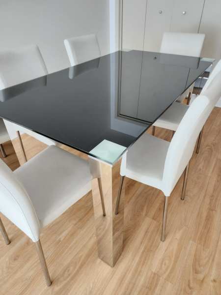 barker and stonehouse glass dining table and chairs