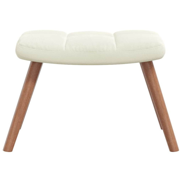 Rocking Chair with a Stool Cream White Velvet62865821130371112