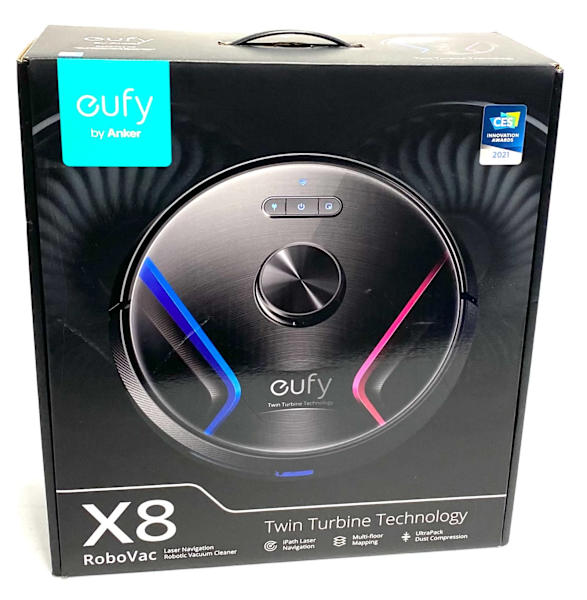 Eufy RoboVac X8 WiFi Twin-Turbine Robot Vacuum with Laser Lidar Map63022182650115112