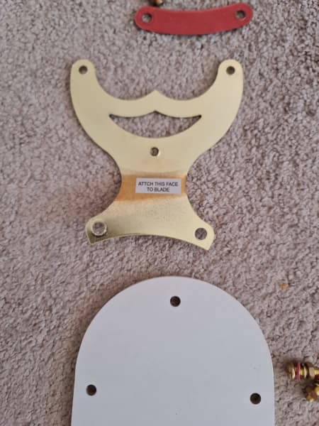 Ceiling fan blade white gold wooden with screws replacement63014709828354112