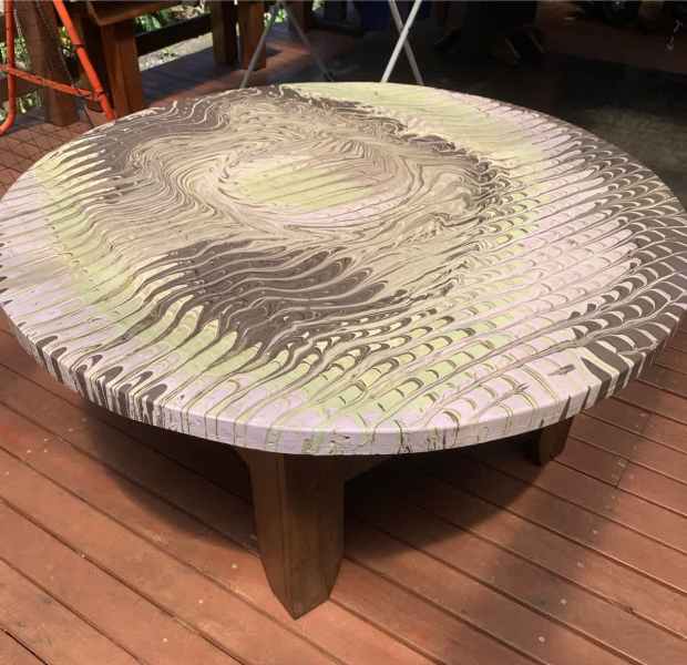 Decorative round coffee table 62864723685891111