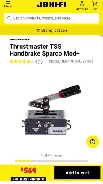 Thrustmaster TSS Handbrake Sparco Mod NEW, Console Accessories, Gumtree  Australia Gold Coast North - Yatala