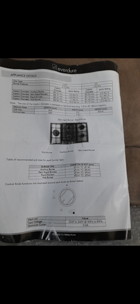 Everdure LPG Gas Stove all plates working 63442856263681112