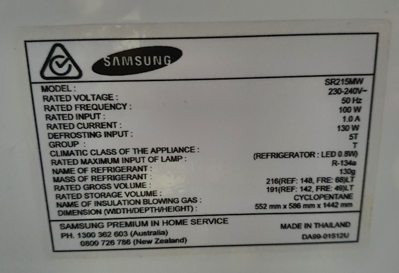 Samsung 220L top mount fridge, working, Deliver for extra, Carlton63016061351681112