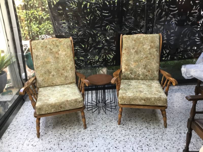2 vintage colonial armchairs in immaculate condition 62863384534531116
