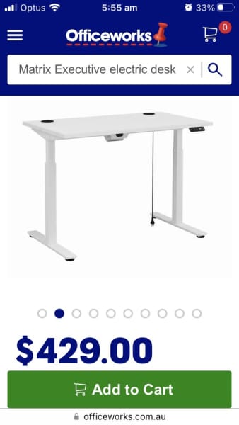 matrix executive electric desk 1200