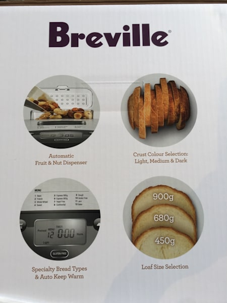 Brand New Breville Bread Baker Brushed Stainless Steel  (RRP $199)63016062083969114