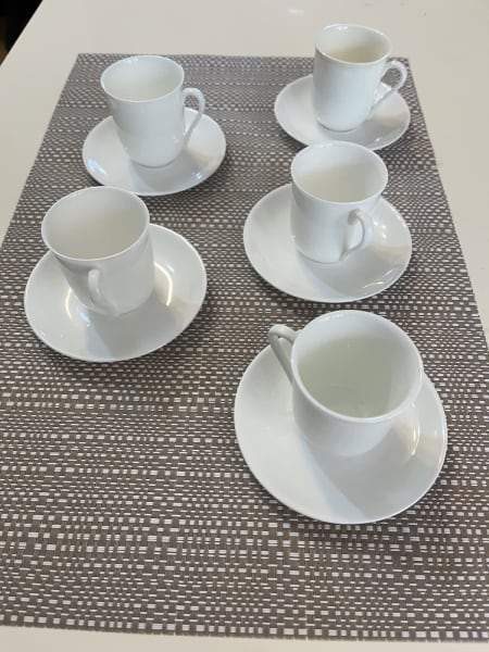 Lavazza Espresso Glass Cups & Saucers (6 x 70ml)