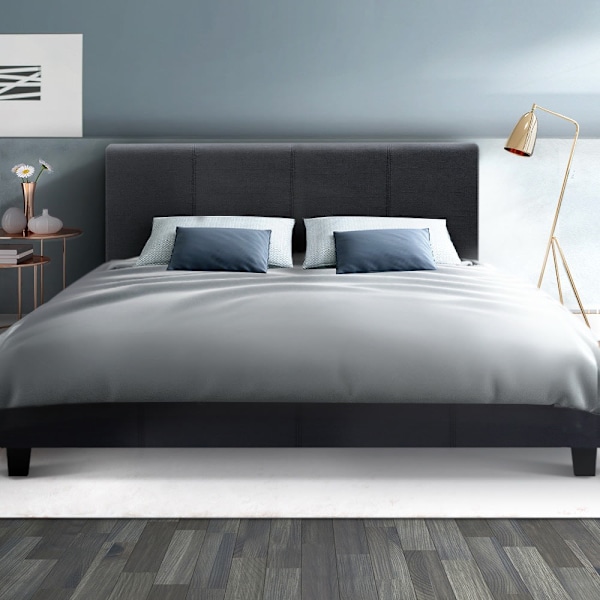 ELIN Modernistic Bed frame with Upholstered Headboard - Queen Size, Ch62863373430529114