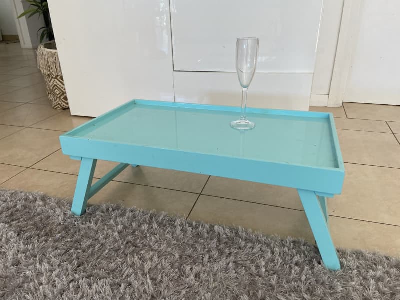 Stylish fold away table for bed, garden, etc. VGC RRP $8062863384499203111