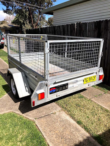 7x4 galvanised cage trailer hire $50 a day !!!629376220308491119