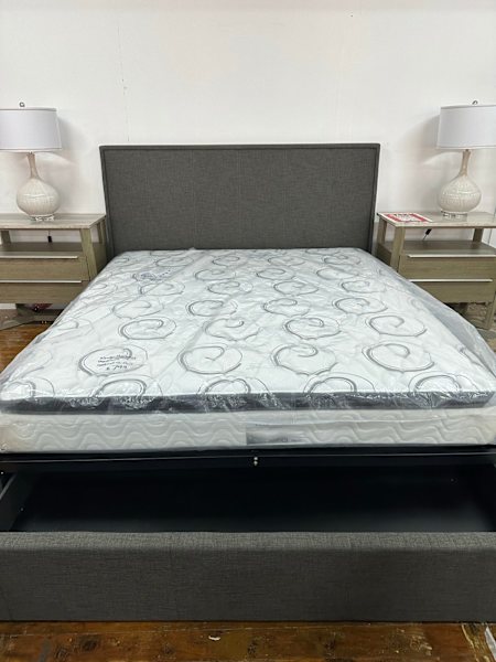 Riley Dark Grey King Drawer Bed62863372254595112