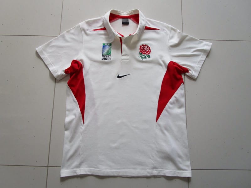 England Team Jersey Cricket Shirt Blue Red Admiral Polyester Mens Size XL 