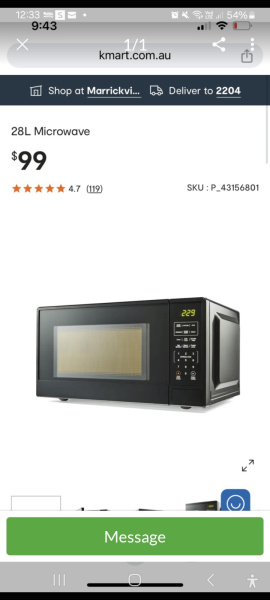 28L Anko microwave- like new63020447291011114