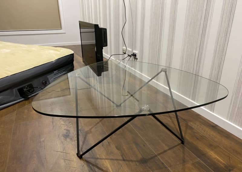 nick scali glass top coffee table