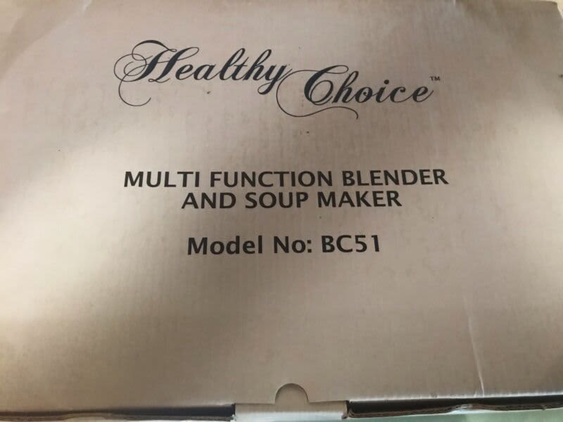 <> HEALTHY CHOICE <> Blender & soup maker <> NEW63020445073409112