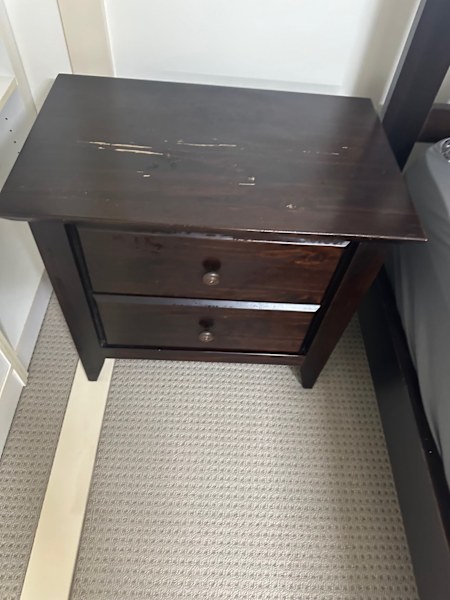 Queen Bed Frame & 2 Matching Bedside Tables - Solid Timber62863409403393113