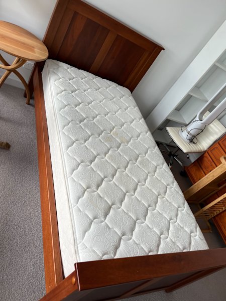King Single Bed & Mattress - Solid Timber62863382173059111