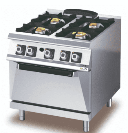 Olis D74/10 CG 4 Burner Gas Range on Open Cabinet - Rent or Buy63443490262786110