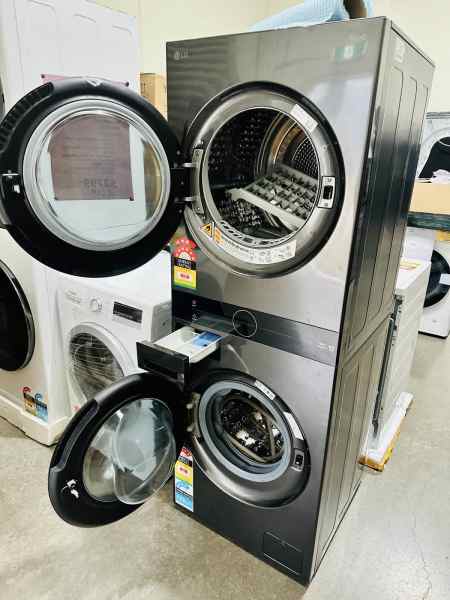 LG 12kg/9KG WashTower™  Washer & Dryer (Black Steel) WWT-1209B63016913621379113