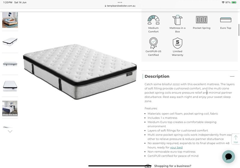 King Sized Bed & Mattress combo62863405810305112