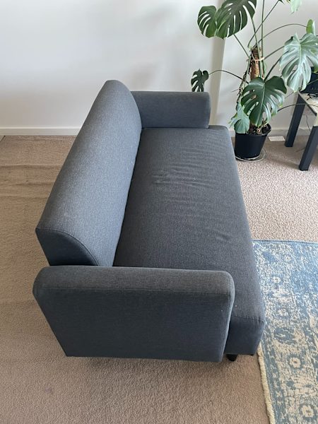 2 Seat Sofa, Dark Grey, Fabric62864724567682113