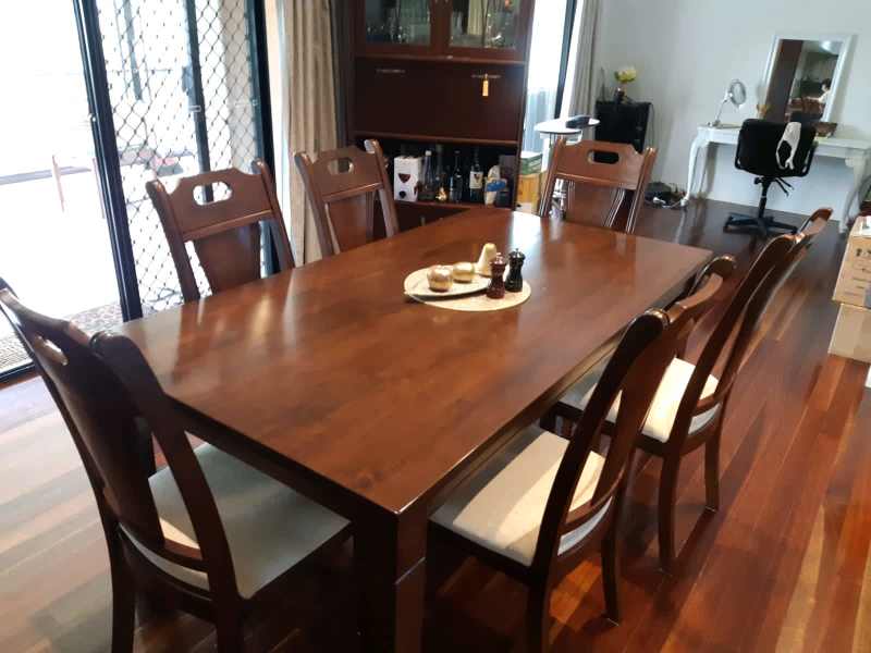 dining table and six chairs for sale