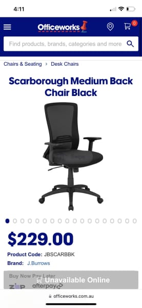 Scarborough on sale chair officeworks