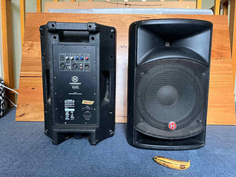 harbinger powered pa speakers