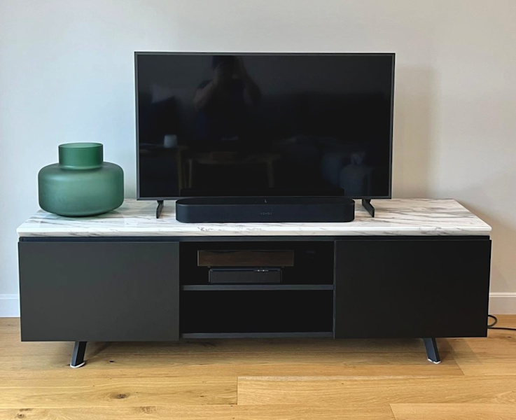 75% off RRP, real MARBLE top TV cabinet IMMACULATE62865820704769111