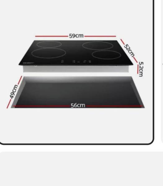 Devanti 60cm Induction Ceramic Cooktop with 4 cooking zones (New)63442713948033111
