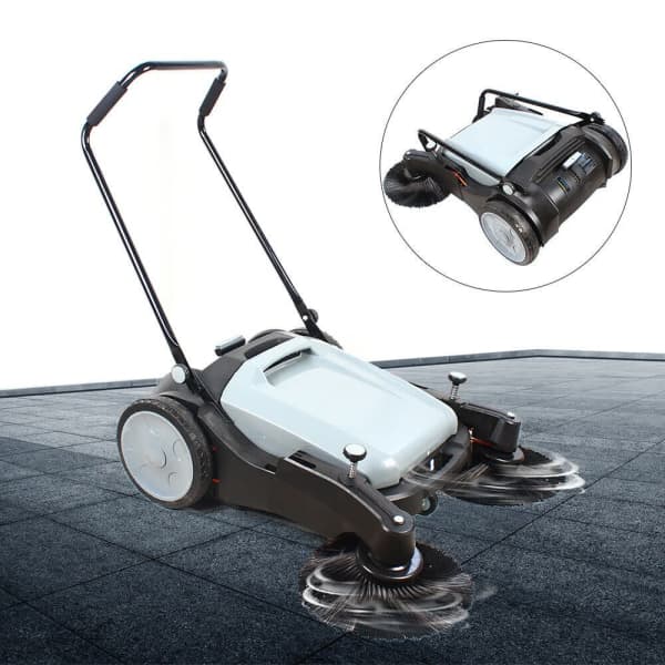 Industrial Floor Sweeper Walk Behind Heavy Duty 55L Wet Dry With Dust 63019078537729113