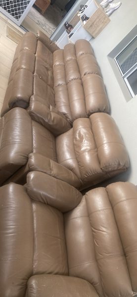 1 triple seater sofa and 2 single seater and queen size mattress62863383790594111