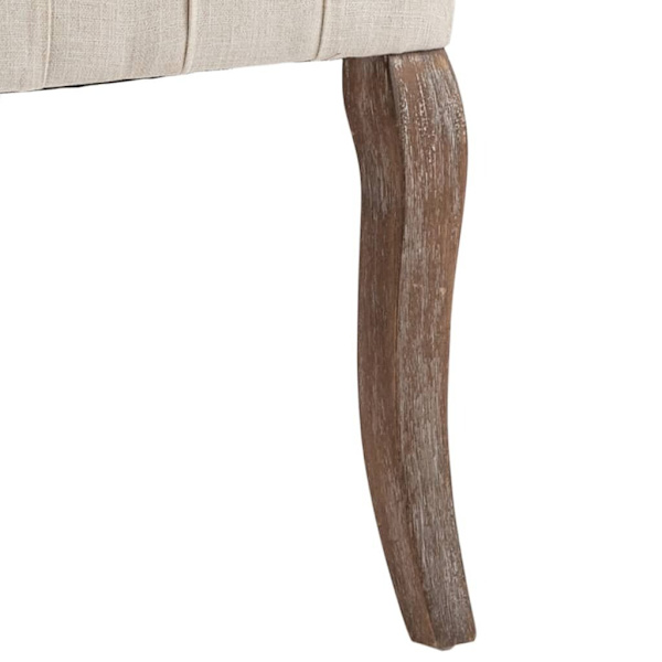 Dining Chairs 2 pcs Beige Linen-Look Fabric....62863384736642112