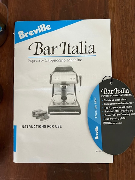 Breville bar Italia coffe machine 63019537881347112