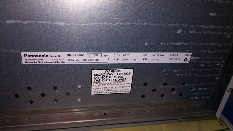 Panasonic Convection Microwave Oven NN-C2000W.63017766651651114