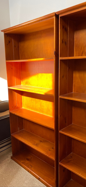 3 large wooden bookshelves62929669446019111