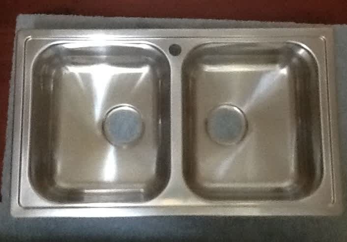 Kitchen Sink Double Bowl Argent Reginox Monarch - NEW630111769172491124