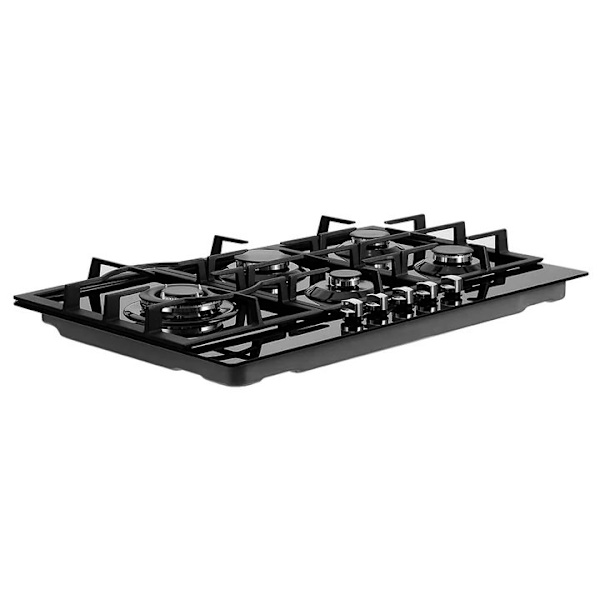 Gas Cooktop 90cm 5 Burner Stove Hob Cooker Kitchen NG LPG Black Glass63016484390659112