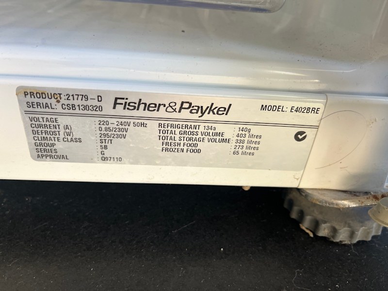 Fisher Paykel Fridge Freezer63017765928705111