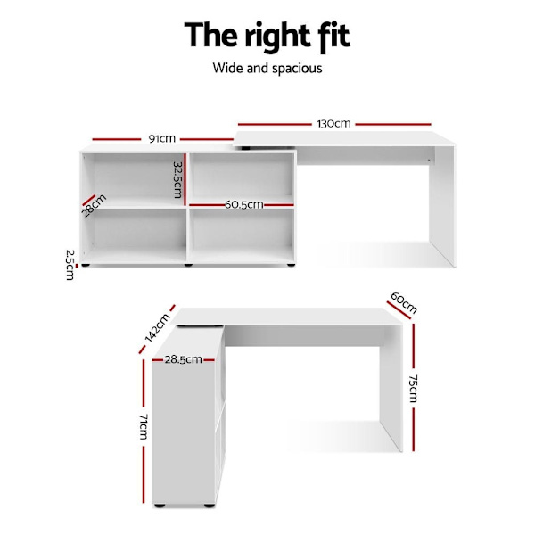 Computer Desk Bookshelf White 130CM62864723481345114