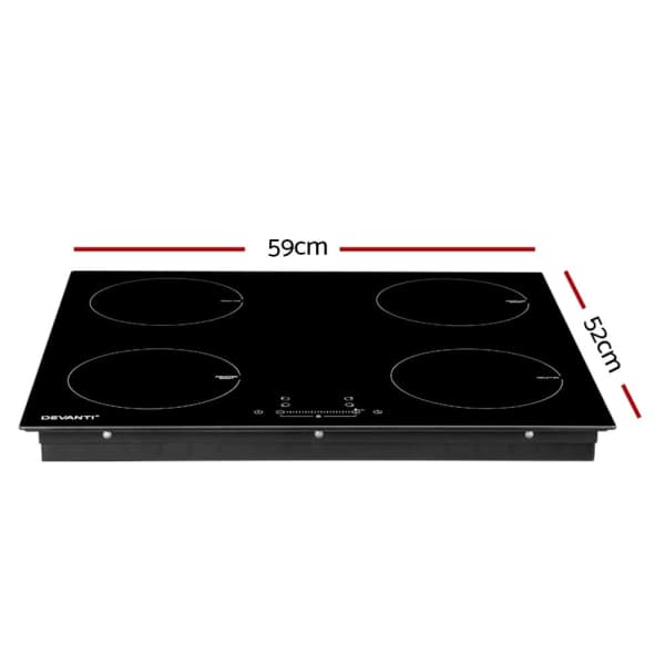 Electric Induction Cooktop 60cm Ceramic 4 Zones Stove Cook Top Hot Pla63013785811842112