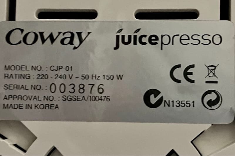 Coway (Hurom Kuvings) Juicepresso Slow Juicer CJP-0163016485748993114